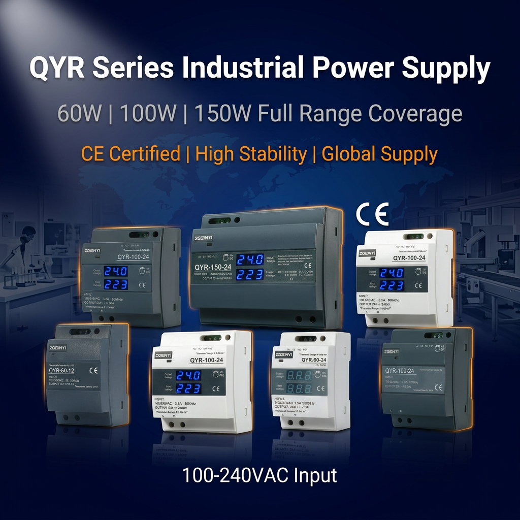 Industrial DIN Rail Switching Power Supply 60W to 480W