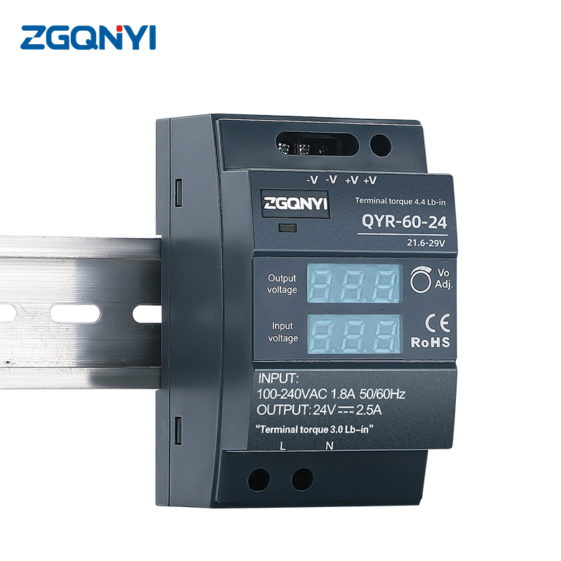 QYR 60W 12V 5A Industrial DIN Rail Variable Power Supply