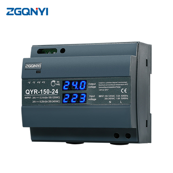 QYR 150W digital display DIN rail power supply
