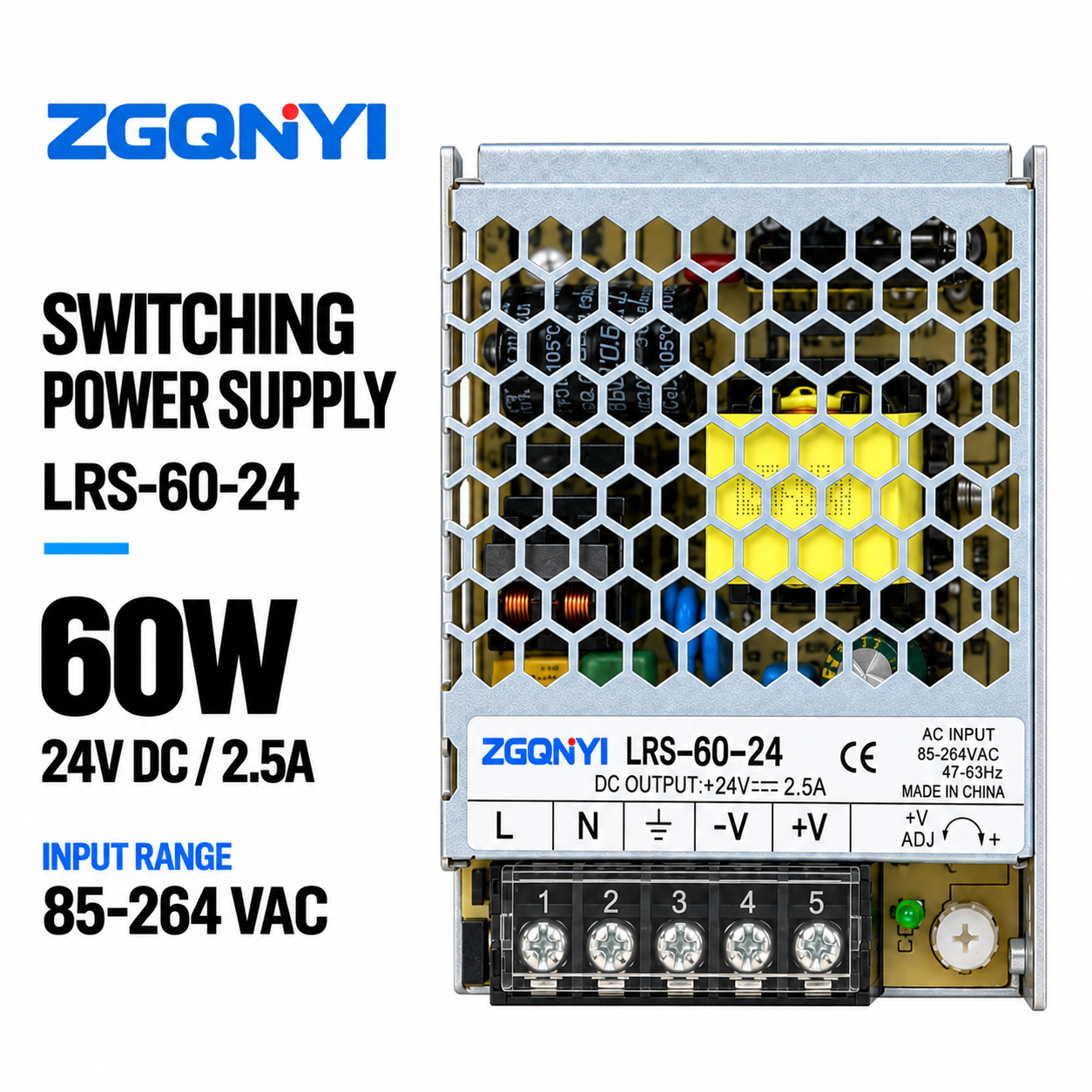 ZGQNYI LRS-60-24 24VDC Constant Voltage LED Driver