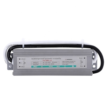 Nuvros Waterproof LED Power Supply IP67 80W 12V AC DC Switching Mode