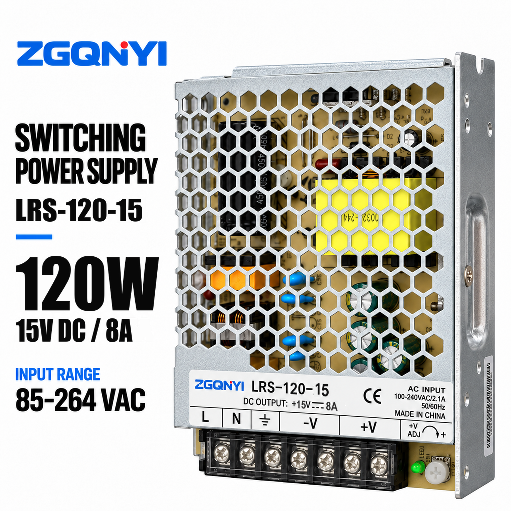 ZGQNYI LRS-120-15 120W 15V AC to DC Switching Power Supply