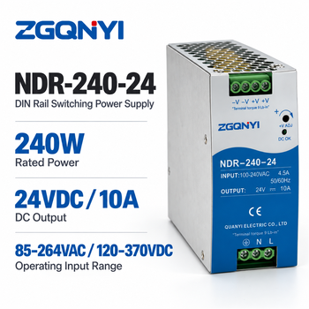 NDR-240-24 DIN Rail SMPS 240W 24V 10A