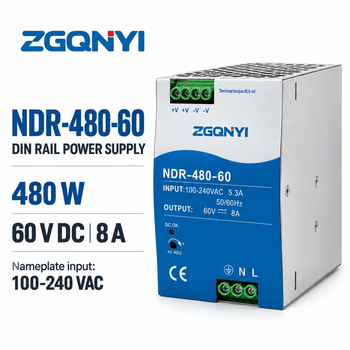 NDR-480-60 DIN Rail Power Supply 480W 60V 8A